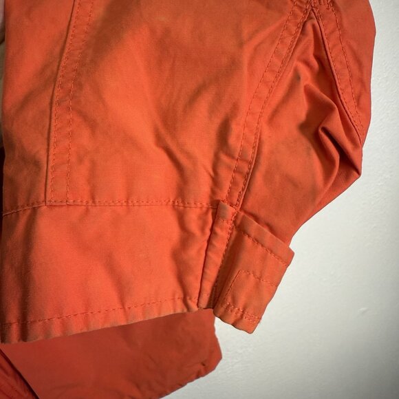 Polo Ralph Lauren Full Zip Oiled Cloth Orange Hooded Sport Jacket Medium Utility - Picture 8 of 16